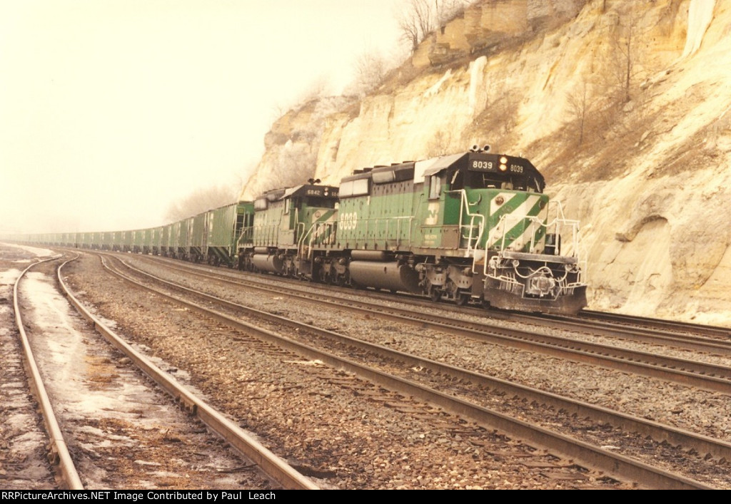 Eastbound grain train